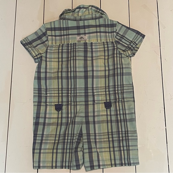 Janie and Jack plaid romper - Picture 3 of 4
